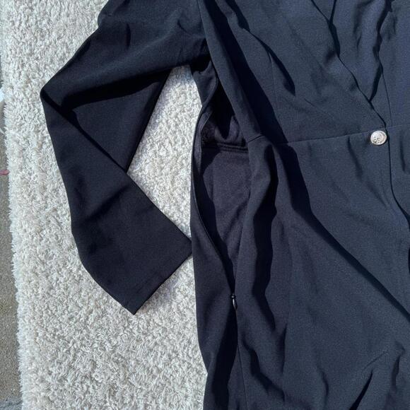 CupShe Black V-Neck Long Sleeve Blazer Romper Size SMALL NWT - Picture 5 of 6